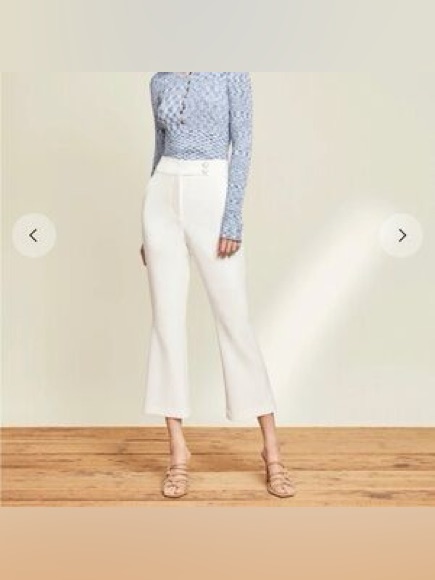 Veronica Beard Nwt Lino Suiting Pant - Size 4 - Off White